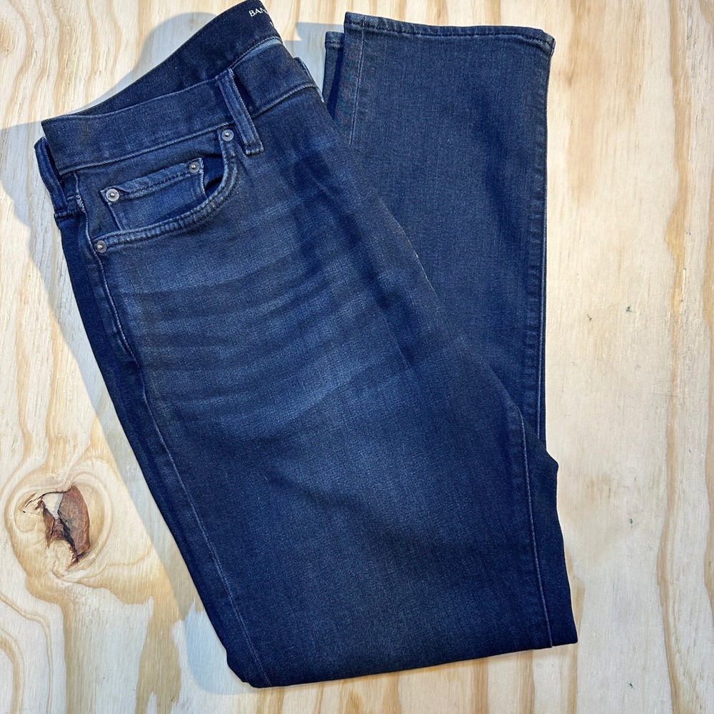 Banana Republic Mens 34x32 Dark Wash Travel Jean Athletic Fit Stretch Denim
